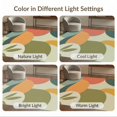 thumbnail image 7 of ODIKA 4'x6' Muted Earth Tones Hidden Shore Washable Area Rug Abstract Geometric Design with Leaf Motif for Dorm Room, Small Living Stain Resistant Low Profile, Easy Care, 7 of 7