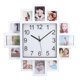 thumbnail image 1 of White Wall Clock with 15.35 inch Photo Frame, Customizable with Multiple Photos, for Home Decor, 1 of 4