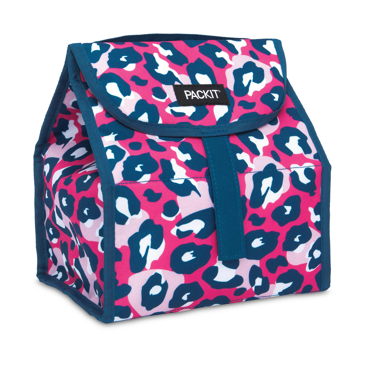 Packit Freezable Classic Lunch Box Wild Leopard Blue Pink Orange Bag  Container