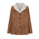 thumbnail image 4 of Chaquetas y abrigos casuales de manga larga sin capucha para mujer, abrigo de invierno cálido compuesto con cuello de solapa y botones, abrigo para mujer, 4 of 7