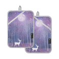 thumbnail image 7 of Yayeee Pot Holders Kitchen Heat Resistant with Pocket 7"x9.8" Cotton Oven Cooking Hot Pads, Purple Forest, 7 of 7
