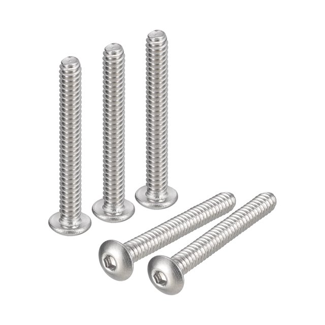 Unique Bargains #4-40x7/8' Button Head Socket Cap Screws, 50 Pack 304 Stainless Steel Screws