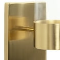 thumbnail image 4 of Kate and Laurel Zabler Modern Metal Wall Sconce, 5 x 6 x 10, Gold, Round Candle Holder with Removable Glass Cylinder for Flameless Candle Display in Bedroom or Bathroom, 4 of 9