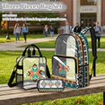 thumbnail image 2 of Kuiaobaty Aztec Cow Print Backpack Set for Boys Girls Clear Backpack and Lunch Bag Set with Cup Holder Lightweight Clear Bookbag and Pencil Case for School, 2 of 5