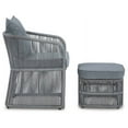 thumbnail image 4 of Signature Design by Ashley Casual Coast Island Outdoor Chair with Ottoman and Side Table  Gray, 4 of 9