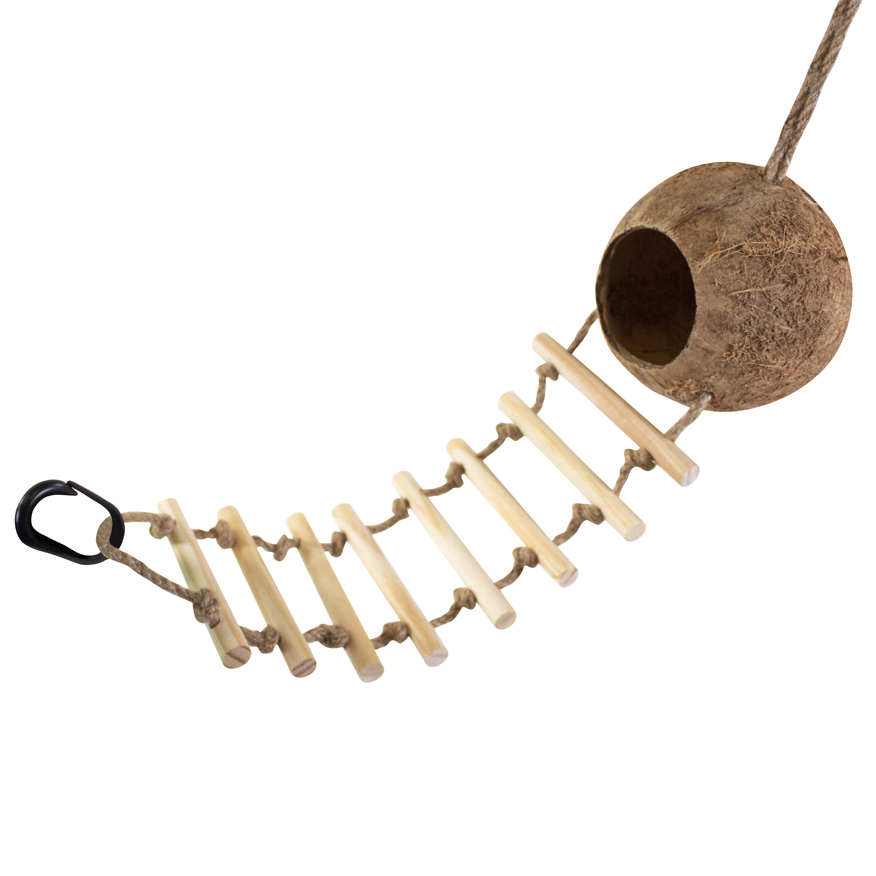 (4 pack) Eco-Friendly Coconut Hide Birdhouse with Ladder by Penn-Plax