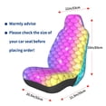 thumbnail image 3 of Naloa Rainbow Scales2 Car Seat Covers Universal Front Seat Coves for Car Accessories ,Padded Car Covers for Automotive, SUV, Truck, and Van, 3 of 5