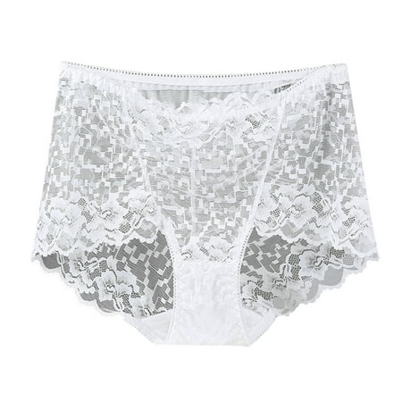 Bigersell Plus Size Underwear Clearance Womens Underwear Boyshort Thongs Panty Style P-1683 Cotton Boyshort Panties Seamless Thongs Briefs Mid Waist Women Cheeky Panties White L