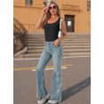 thumbnail image 3 of DARING DIVA Women's Scoop Neck Sleeveless Fitted Cotton Layering Tank Top XS Black, 3 of 7