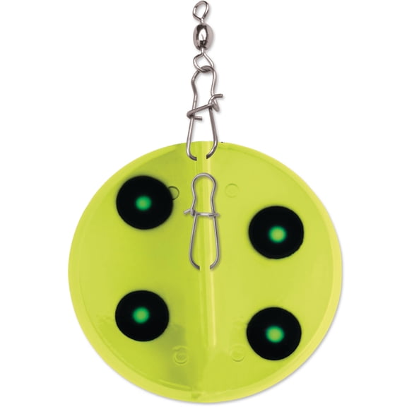 Luhr-Jensen Dipsy Diver, 3 1/4" - Flourescent Chartruese/Green UV Chrome Bottom