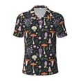 thumbnail image 2 of Daiia Mushrooms Pattern Men’s Polo Shirts,Solid Deck Shirt,Classic Fit, Breathable Cotton Polo for Casual and Sport Wear-X-Large, 2 of 7