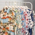 thumbnail image 6 of Retro Masquerade Plus Size Shirts Summer Holiday Flower Printed Short-sleeved Couple Shirt Hawaiian Shirt Plant Shirt Beach T-shirt #4 L, 6 of 8