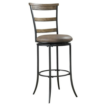 Hillsdale Furniture Charleston 42" Ladder Back Swivel Counter Stool, Desert Tan Finish
