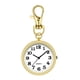 thumbnail image 5 of Reloj de bolsillo, reloj de enfermera, regalo, colgante, llavero minimalista, reloj con hebilla para llave. Oro, 5 of 9