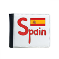 thumbnail image 1 of Spain National Flag Red Pattern Flip Bifold Faux Leather Wallet  Multi-Function Card Purse, 1 of 4