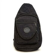 Calla NuPouch Malibu Washed Nylon Day Pack, Crossbody Bag, Travel Pack, Black