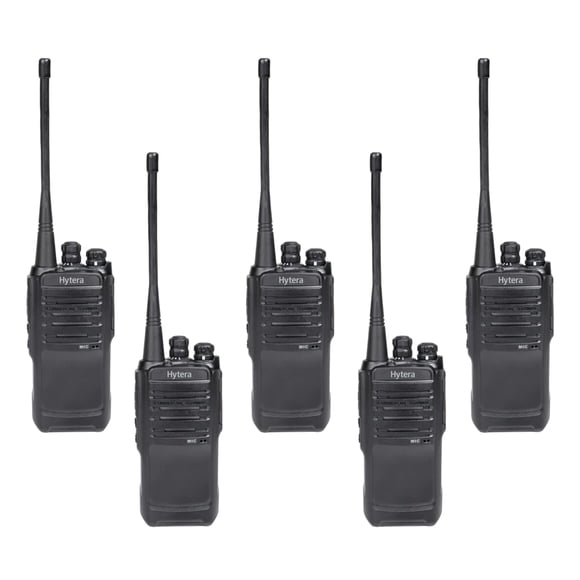 Kit 5 Radios Hytera Tc508 Uhf Color Negro