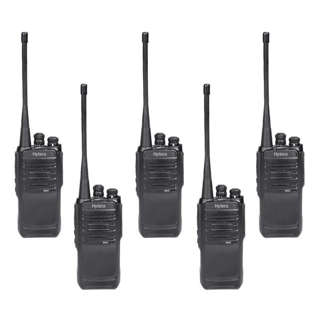 Kit 5 Radios Hytera Tc508 Uhf Color Negro