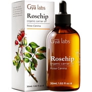 Gya Labs Rosehip Carrier Oil (Organic) (30ml) Therapeutic Sensitivity Oil for Skin Body