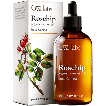 Gya Labs Rosehip Carrier Oil (Organic) (30ml) Therapeutic Sensitivity Oil for Skin Body