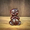thumbnail image 1 of Ebony wood carving of the 12 Zodiac Pigs - Cute little pig figurine, solid wood, perfect as a birthday gift for girls, golden pig handicrafts., 1 of 4
