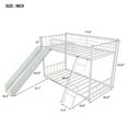 thumbnail image 5 of Metal bunk bed with slide, twin over twin, white, 5 of 5