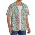 thumbnail image 2 of Pofeuu Autumn Branches Fox and Mushrooms Print Mens Casual Short Sleeve Shirts Beach Summer Spread Collar Pocket Tops Men's Casual Short-sleeved Shirt-XX-Large, 2 of 5