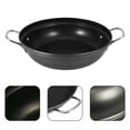 thumbnail image 3 of Wok de Cuisine en Fer pour Fondue Chinoise, Wok de Cuisson en Métal Résistant à la Chaleur avec Poignée 24 cm, 3 of 8
