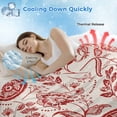 thumbnail image 3 of Red Spring Floral Cooling Blanket, Lightweight Breathable Summer Throw Blanket with Double Sided Cold Effect, Summer Botanical Farmhouse Picnic Beach Blankets Bed Sheet for Hot Sleepers 40"x60", 3 of 8