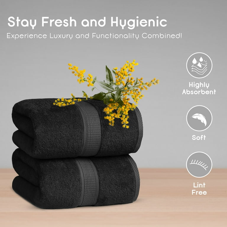 SEISSO Luxury Bath Towels for Bathroom Extra Large Bath Sheets , 2 Pack 63x  35 inches Super Soft Viscose Made from Bamboo Jumbo Bath Towels for Sports,  Hotel, Spa, Beach, Yoga, College