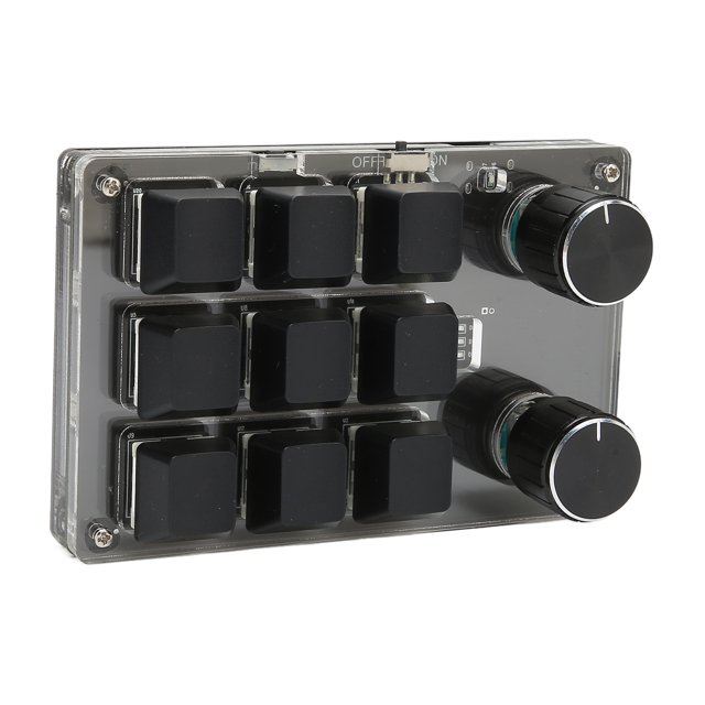 Clavier de Jeu Mécanique, Clavier de Jeu OSU 9 Touches Double Connexion de Mode 2 Boutons Applications Larges Programmables pour le Bureau pour la Musique