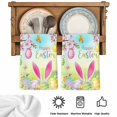thumbnail image 5 of Easter Kitchen Towels Set of 4, Spring Bunny Colorful Rabbit Eggs Butterfly Blue Green Absorbent Dish Towels for Kitchen, Microfiber Hand Towel, Quick Drying Tea Towel for Cleaning Dishcloths, 5 of 7
