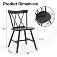 thumbnail image 3 of Costway Dining Chairs Set of 4 Farmhouse Kitchen Chair with Rubber Wood Frame, 3 of 8