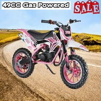 2025 Upgrade 49cc Kids Dirt Bike with Dual Disc Brakes, 2-Stroke 40KM/H Gas Pitbike - Reinforced Chain Guard & Anti-Slip Tires Mini Motocross for Off-Road (100kg Load)