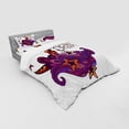 thumbnail image 3 of Saying Duvet Cover Set, Crescent Moon with Stars Design Inspirations Swirls and Curves Pattern, Bedding Set with Shams and Fitted Sheet, 3 Sizes, by Ambesonne, 3 of 3
