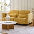 thumbnail image 2 of Modern Power Recliner Sofa with Adjustable Headrest and USB, Lumbar Support, Mustard, 2 of 10