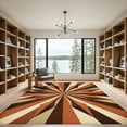 thumbnail image 2 of ODIKA 4'x6' Machine Washable Non-Slip Area Rug, Geometric Burnt Orange High Traffic Rug, Orange, 1279892, 2 of 7