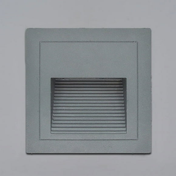 3W LED Recessed Wall Light, Warm White IP65 Waterproof Stair Lights, Step Lights, Aluminum, Decoration Indoor Outdoor Lighting, Warm White (Grey Housing)