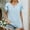 Sky Blue, variant on Blouse for Women Under $10 Solid Color Short Sleeved Round Neck Casual Top Blouses
