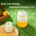 thumbnail image 4 of 1000ml Portable Juicer with Stainless Steel Blade and 2-in-1 Lids for Shakes and Smoothies, 4 of 6
