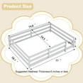thumbnail image 5 of Bellemave Full Montessori Bed with Rails, Wood Full Size Floor Bed Frame with Fence, Low to Ground Bed Frame with Safety Guardrails - Gray, 5 of 8