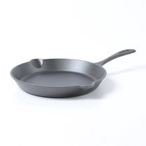 HAWOK Cast Iron Skillet Round Fry Pan,10 inch Black