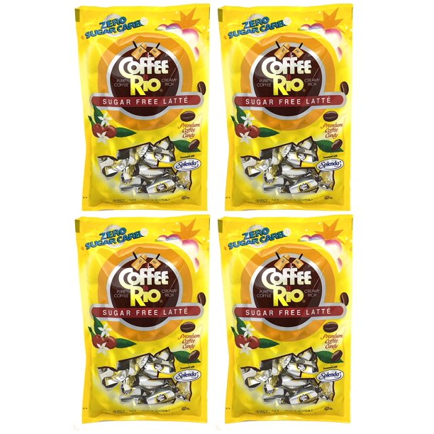 Coffee Rio Sugar Free Coffee Candy Pack of 4 3 Ounces Zero Sugar