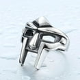 thumbnail image 4 of Men's Stainless Steel Punk Gladiator Ring Gladiator Style Ring Helmet Nordic Pagan Viking Rings, 4 of 6