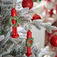thumbnail image 4 of Miluhome 5.7’‘ Christmas Ornament Tree Decoration 5pcs Red Nutcrackers with Wreath Wall Door Xmas Decor, 4 of 5