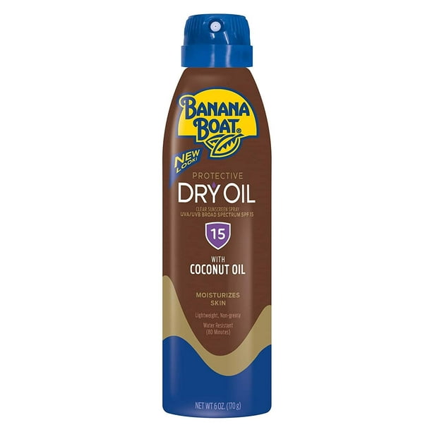 Banana Boat Protective Dry Oil Spray Broad Spectrum Spf 15, 6 oz