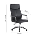 thumbnail image 2 of Ilios Innova | Silla Ejecutiva Negra Ergonómica con Altura Ajustable, Respaldo Alto Acolchado, Base Metálica Cromada con Ruedas 360°, Diseño Moderno para Oficina y Home Office, 2 of 9