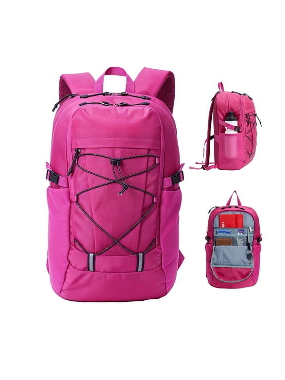 Hiking Backpack 30L Lightweight Water-Resistant Hiking Daypack with Hydration System for Women,Outdoor Backpacks for Travel Camping Climbing Skiing(Red-30L)
