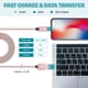 thumbnail image 2 of Cable de Carga USB Tipo C Uxcell, Cable de Carga Trenzado Tipo-C a USB A, Cable de Transferencia de Datos Rosa 3.28 ft 1, 2 of 6
