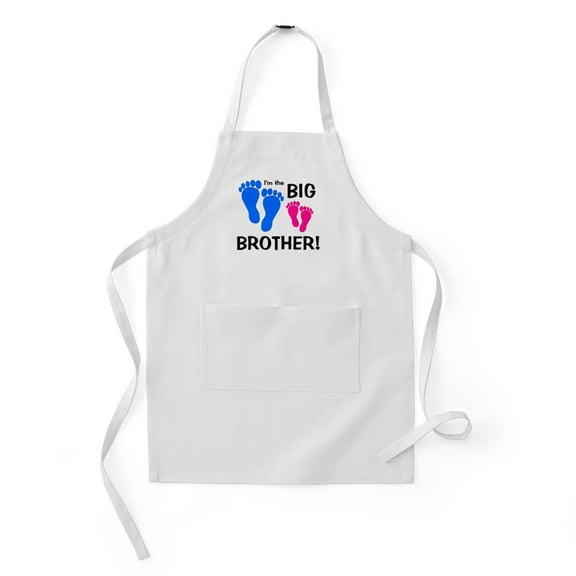 CafePress - Imthebigbrother_Bluefeet_Pinkfeet - Kids Apron